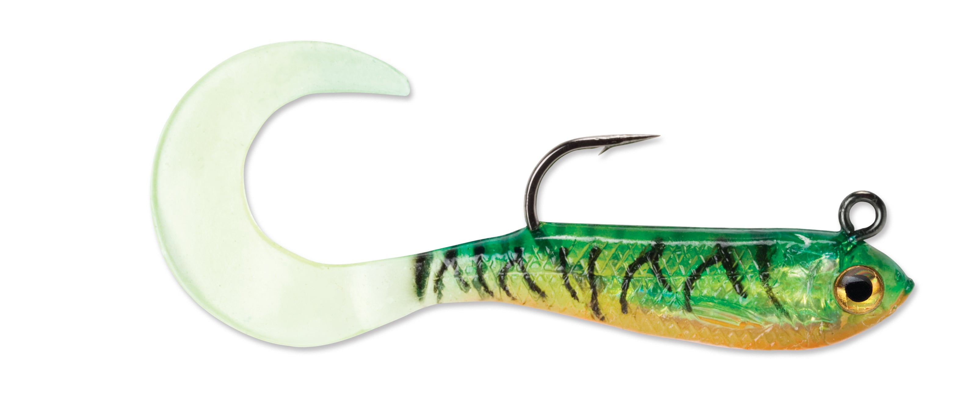 clinch knot minnow swarm fishing lure Storm WildEye Curl Tail Minnow Pearl; 1/8 oz