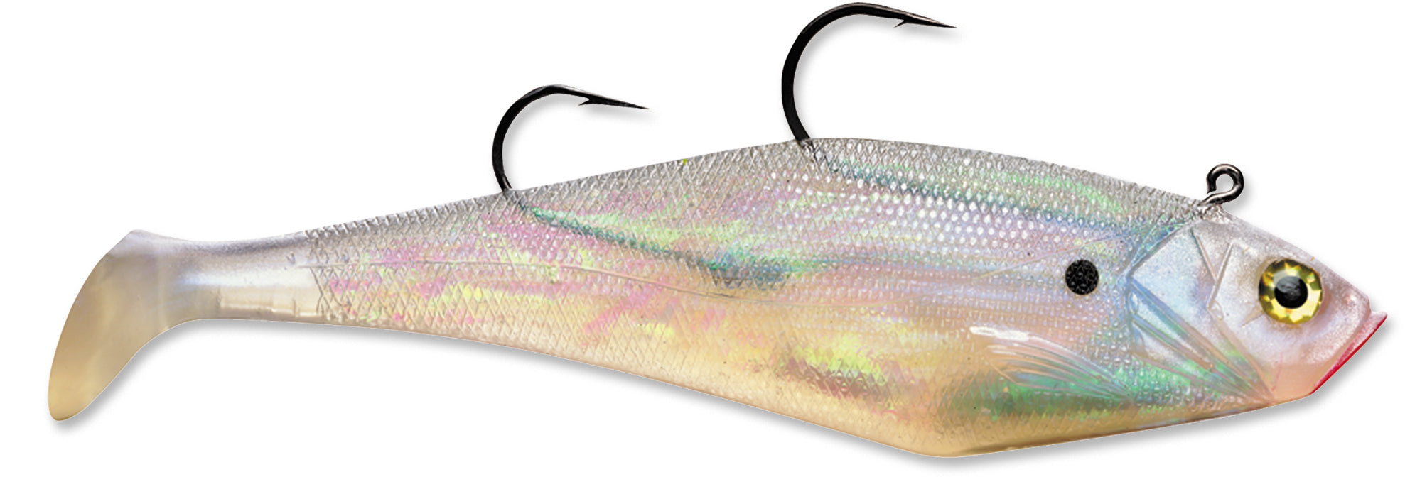 100 pack - 3 Paddle Tail Shad - RAINBOW TROUT - Paddle Tail Swim