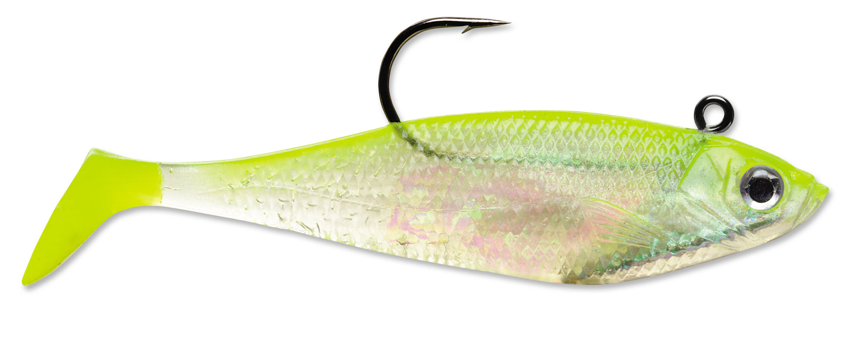 20pcs 2 3/4paddle plastic tail fishing lure two-tone colors swimbait  summer