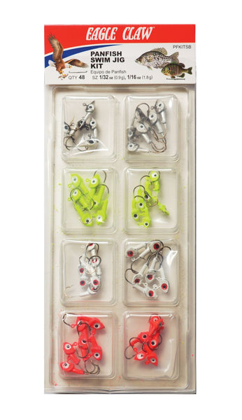 eagle claw pan fish pf13 fishing pole Eagle Claw Panfish Swim Jig Kit 48-Piece Jighead Assortment — Discount Tackle