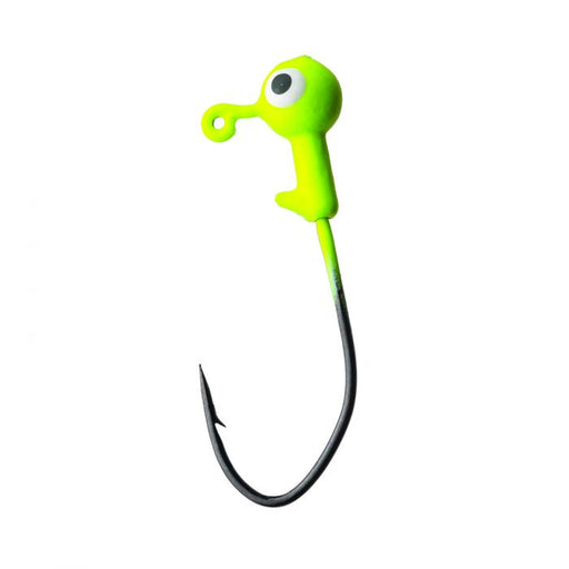 Eagle Claw Lazer Sharp Pro-V Ballhead Jig 10 pack - Chartreuse