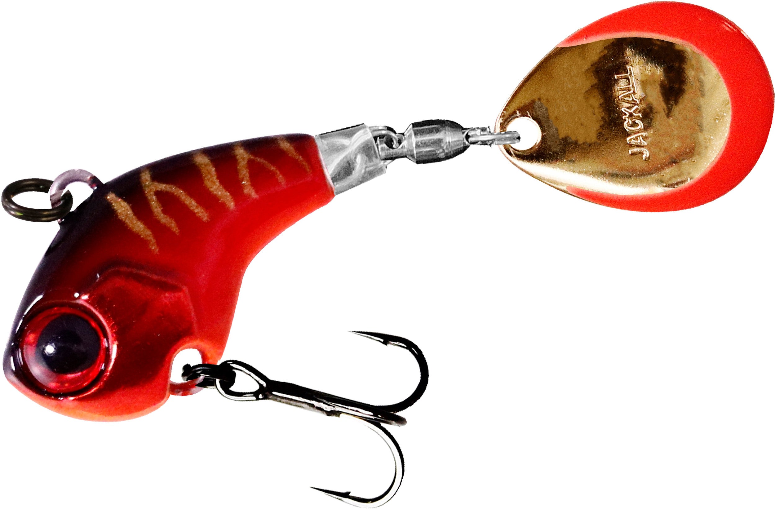 Jackall Deracoup Tail Spinner 3/4 oz / HL Red Tiger