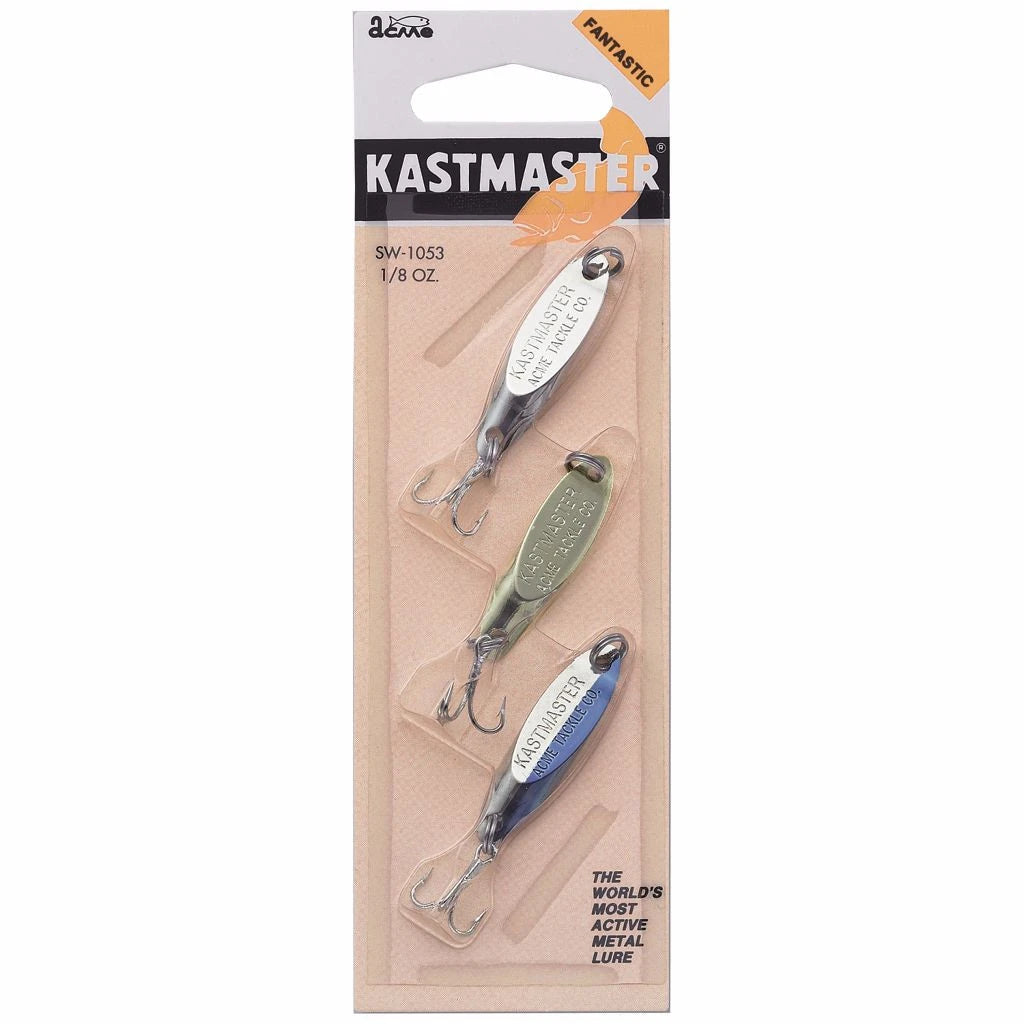 cast master fishing lures Acme Tackle Deluxe Kastmaster 3pk 1/8 oz