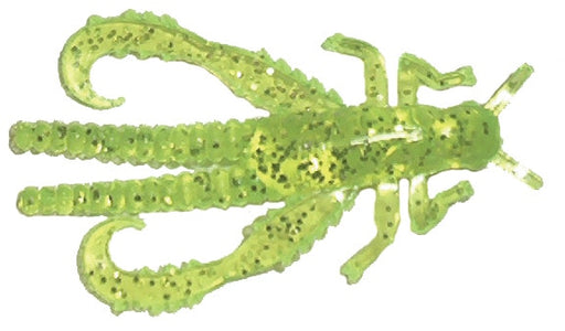 Big Bite Baits Bug Series Grasshopper Soft Plastic - Chartreuse Sparkle