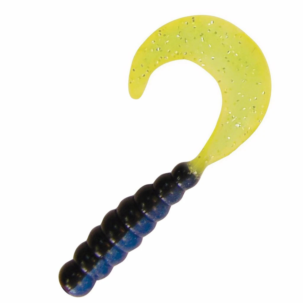Kalin's Triple Threat Grub 2 inch Black/Silver