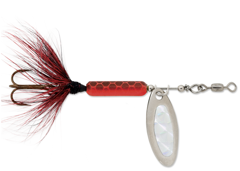 Red and Black Spinning Lure