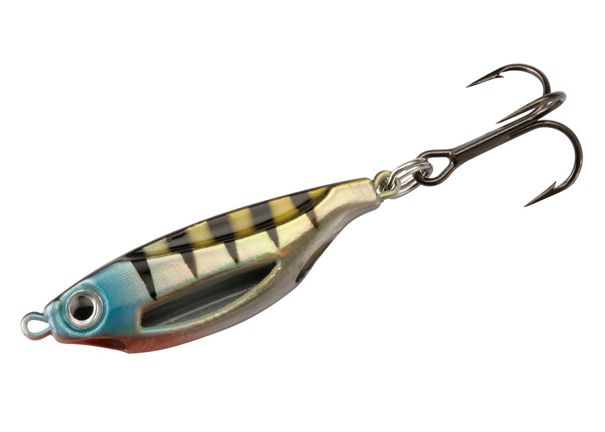 13 Fishing Jabber Blade Jigging Spoon, Perch / 1/4oz.