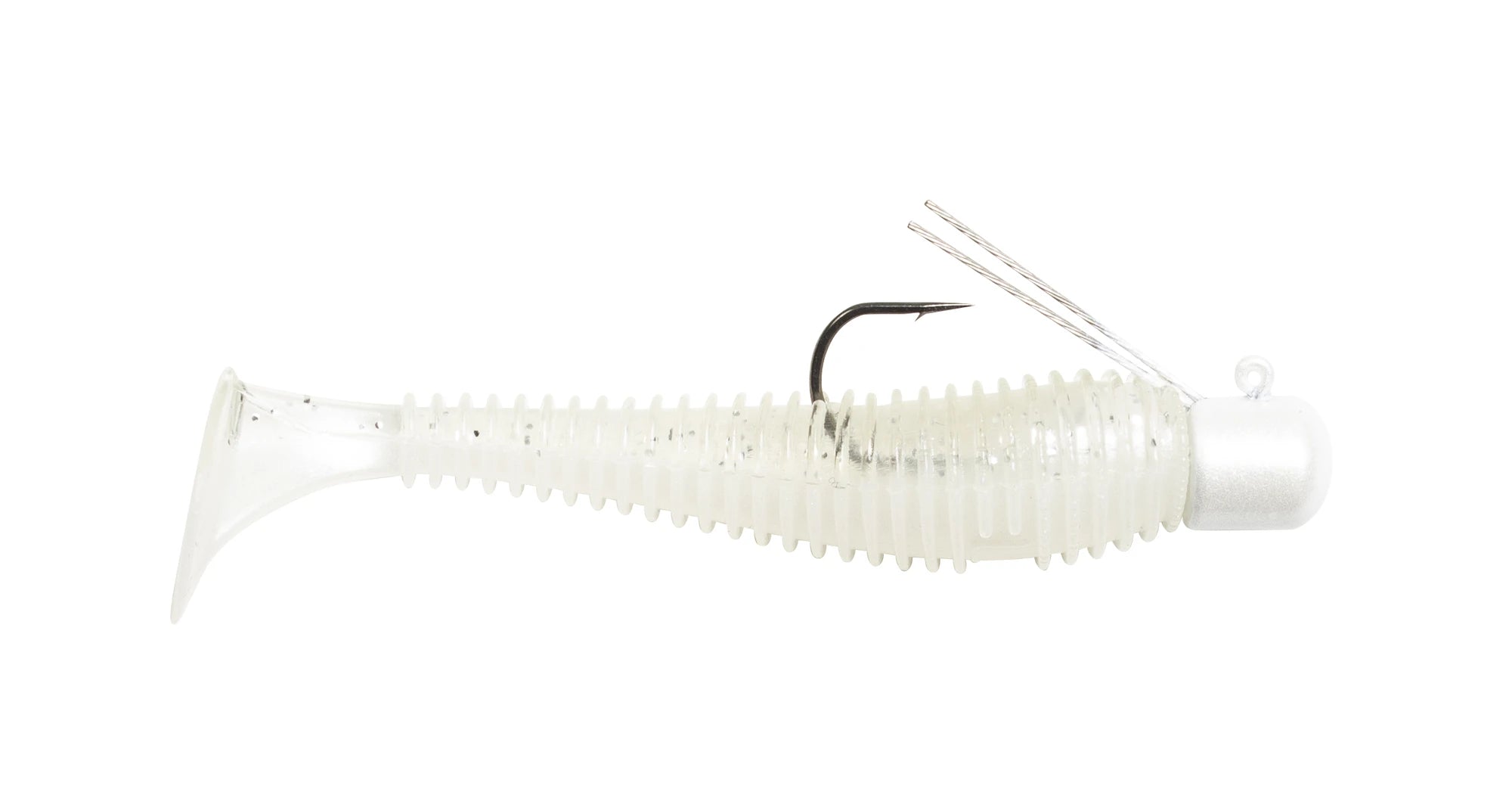 clear plastic fishing hooks Lunkerhunt Pre-Rigged Finesse Swimbait