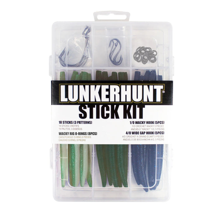Lunkerhunt Assorted Wacky Rig 36-Piece Stickbait Kit