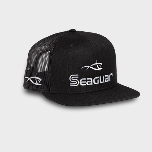 Seaguar Logo Richardson 511 Black Flat Bill Cap
