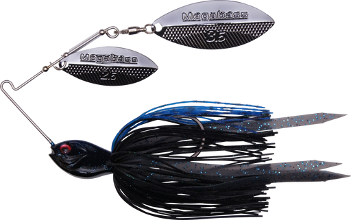 Megabass SV-3 Double Willow Spinnerbait - Black Blue