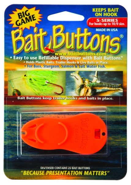 Bait Buttons Big Game Bait Button Dispenser w/ 25 Big Game Bait Buttons