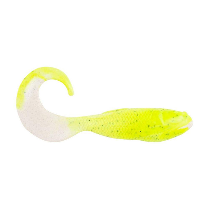 Berkley Gulp! Saltwater Swimming Mullet - 4in - Pearl White/Chartreuse