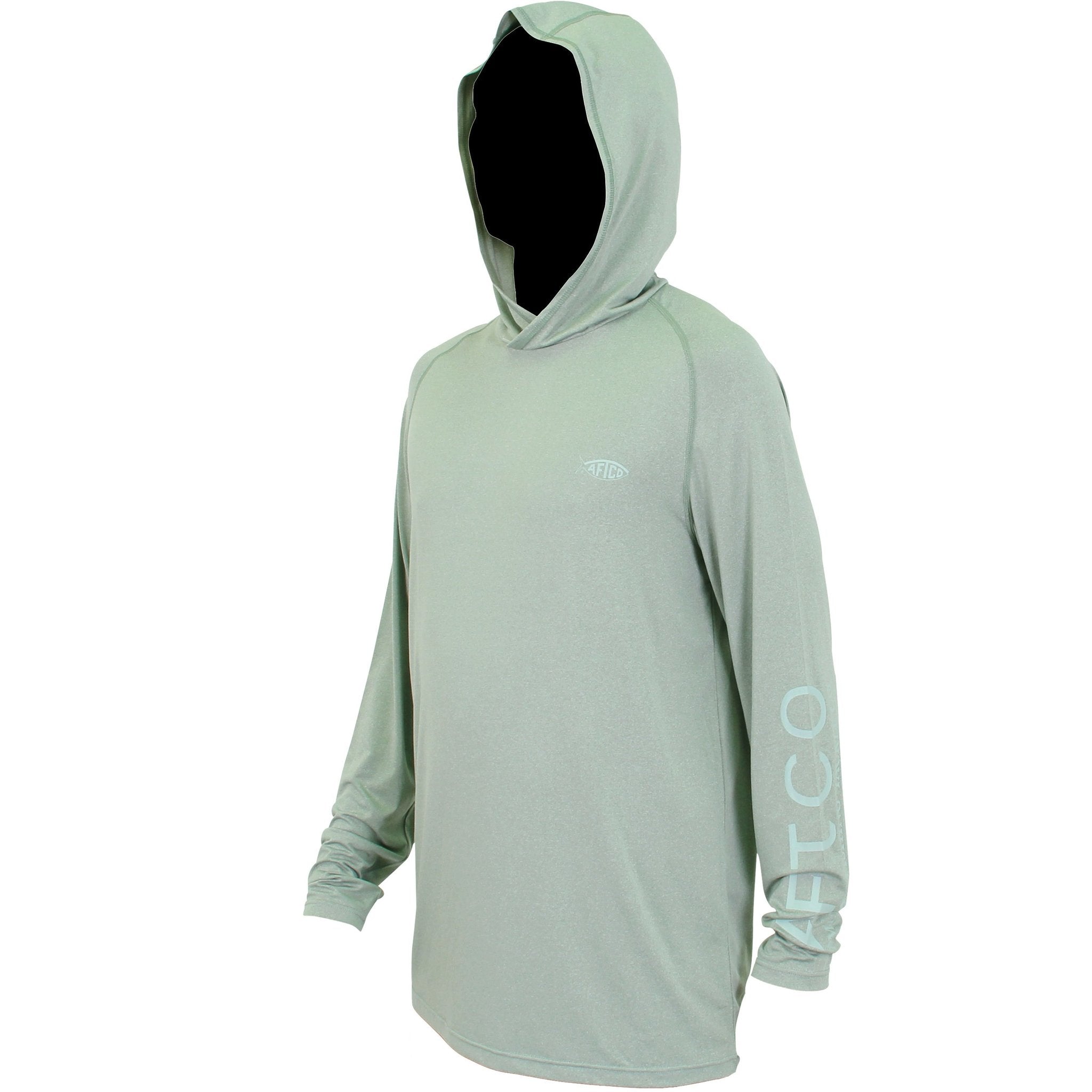 AFTCO DRP Hooded Performance Fishing Shirt – Blue Magnum Heather