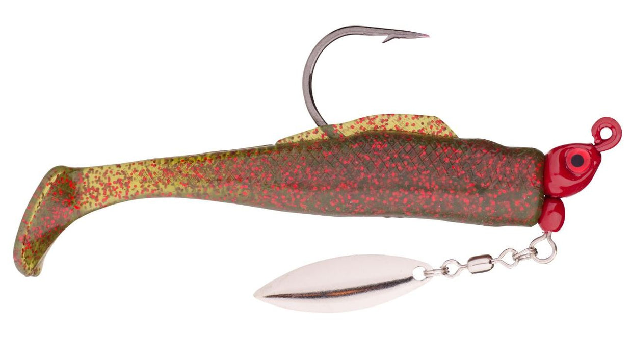 Strike King Speckled Trout Magic - Black Neon Chartreuse Tail - 1/8 oz.