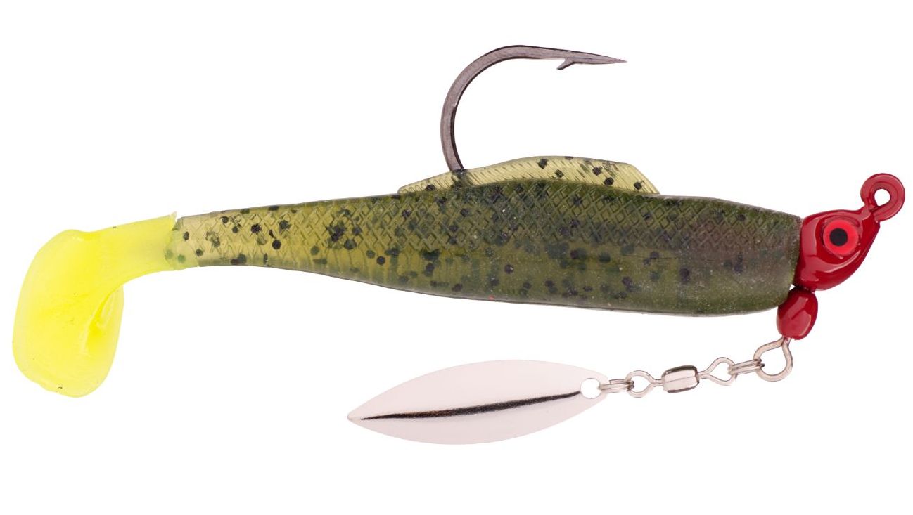 Strike King Speckled Trout Magic - Black Neon Chartreuse Tail - 1/4 oz.