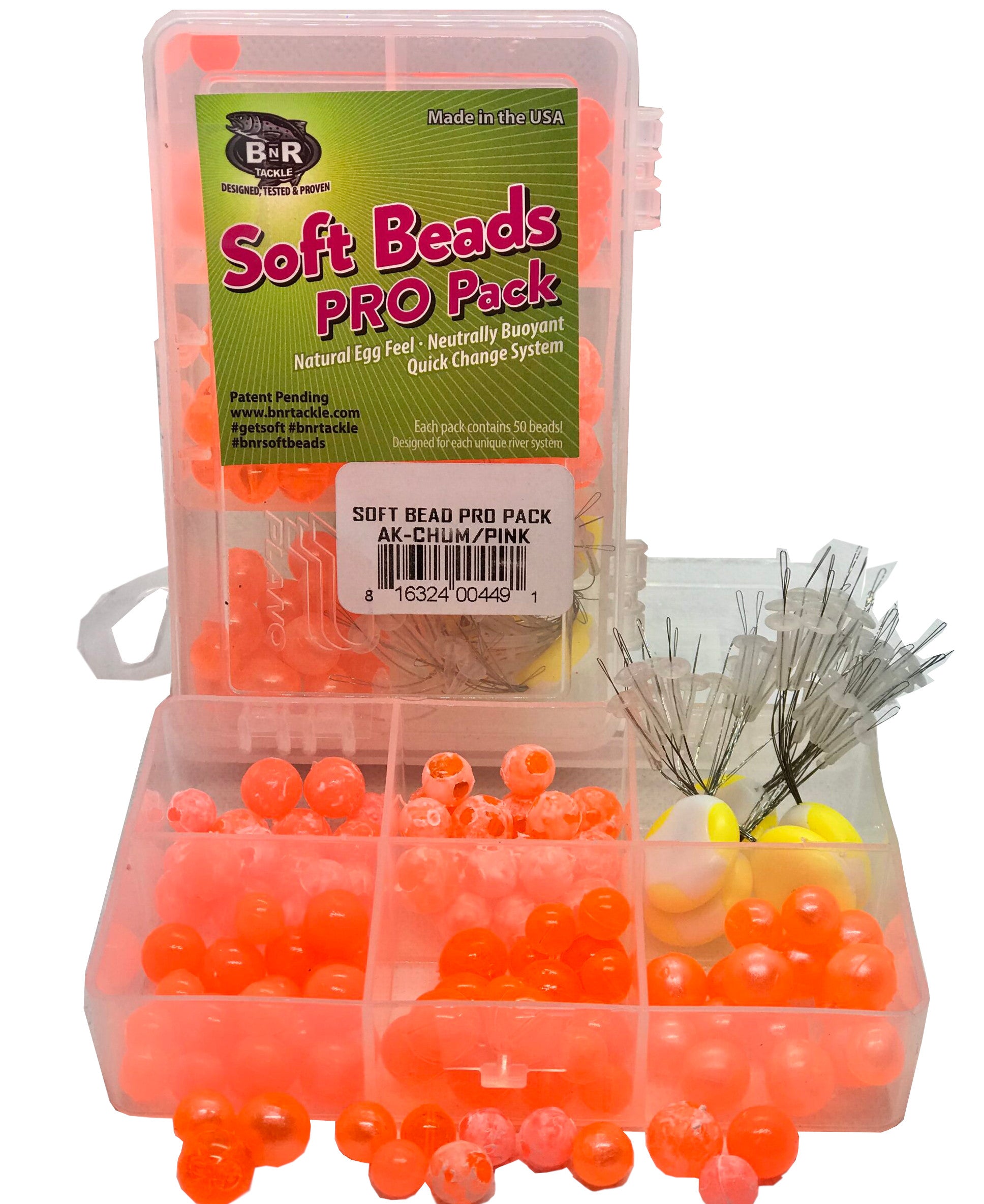 BnR Tackle SBAKCH Soft Beads Pro Packs, AK, Chum/Pink : : Sports &  Outdoors