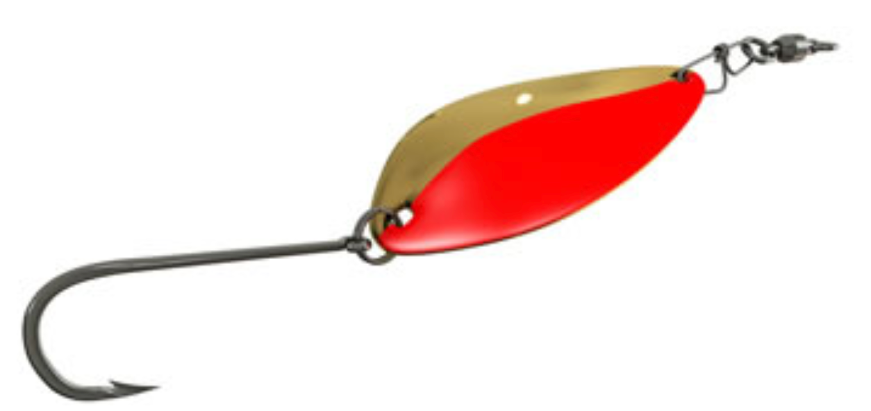 brown coronation spoon fishing lure Typhoon Spoons: Orange/Gold Cleardrift Tackle Shop especially trout P-Line Pro Steel Spoon Gold/Fluorescent