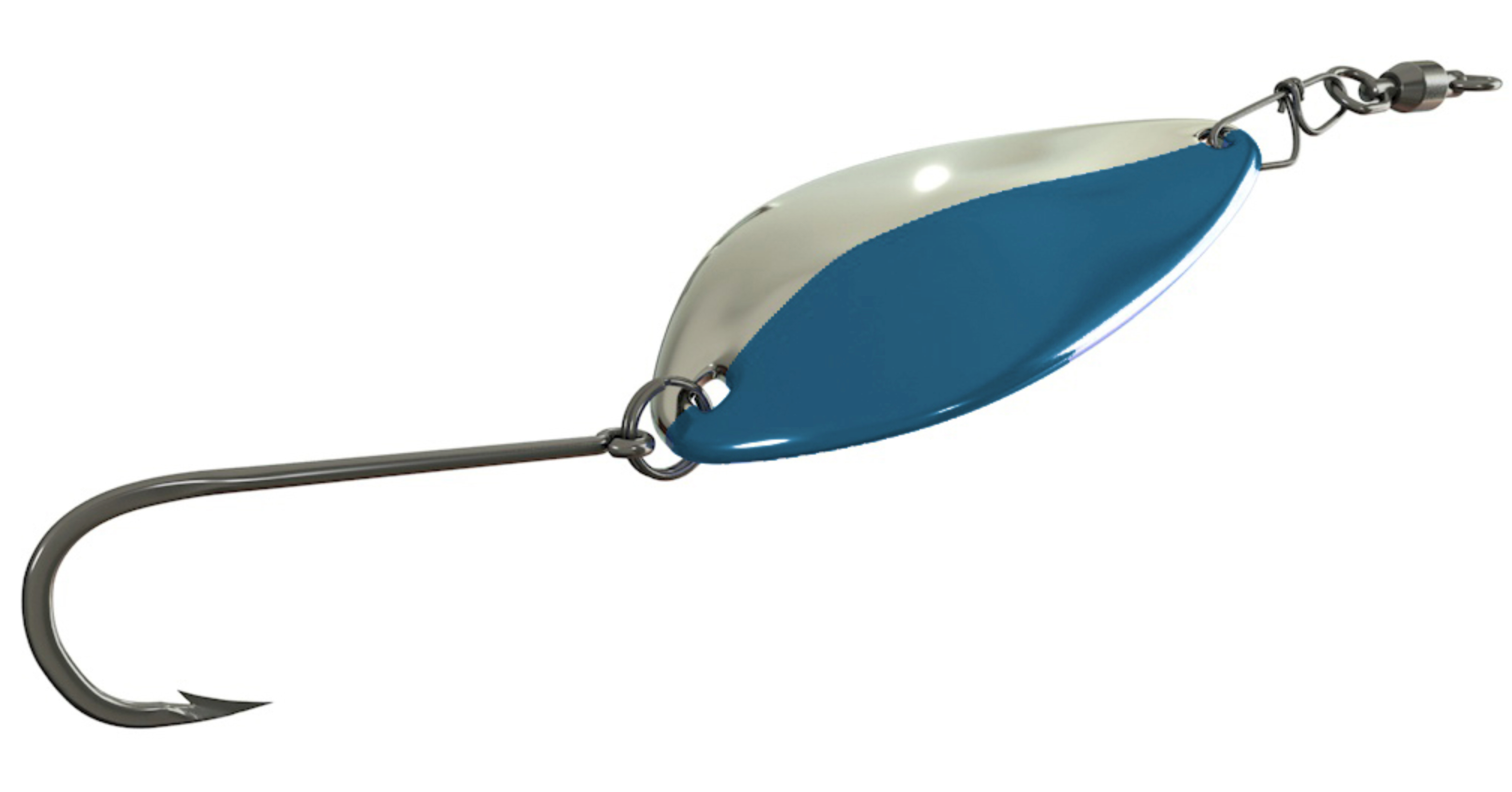 P-Line Pro Steel Spoon Silver/Blue / 1/4 oz