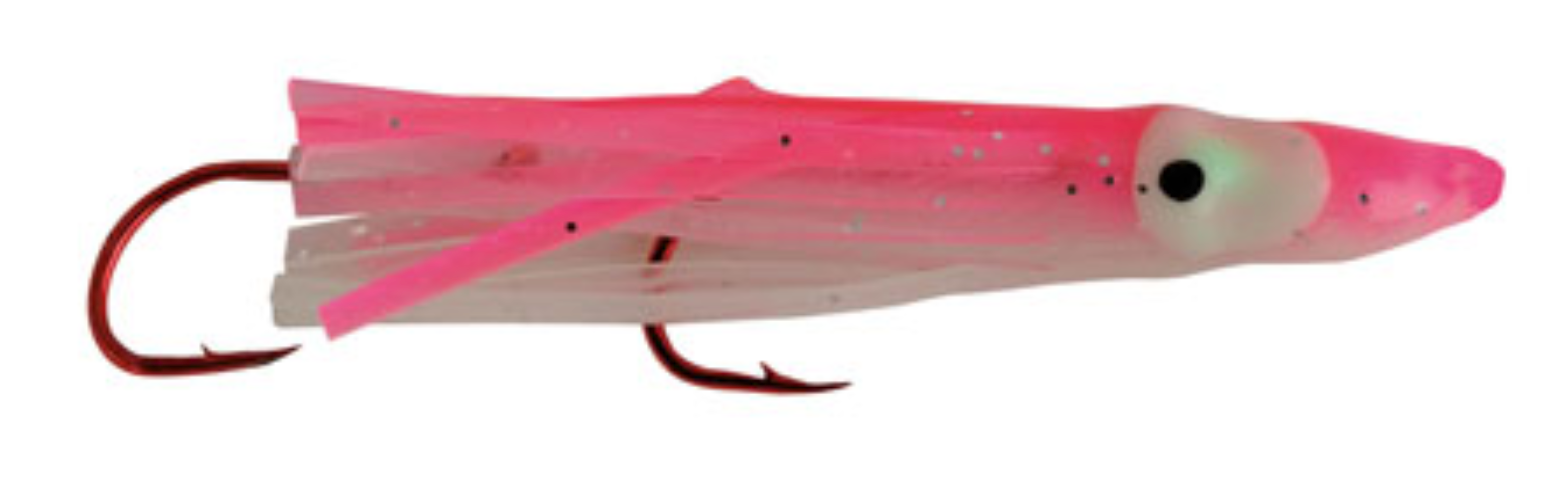 cpw pike fishing lures P Line Pmrs 05 Mini Reaction Squid, Orange/Yellow, 1.5"