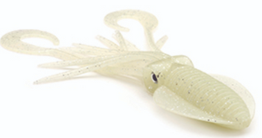 P-Line PTTS70-314 Twin Tail Squid 7 Natural Glow Glitter