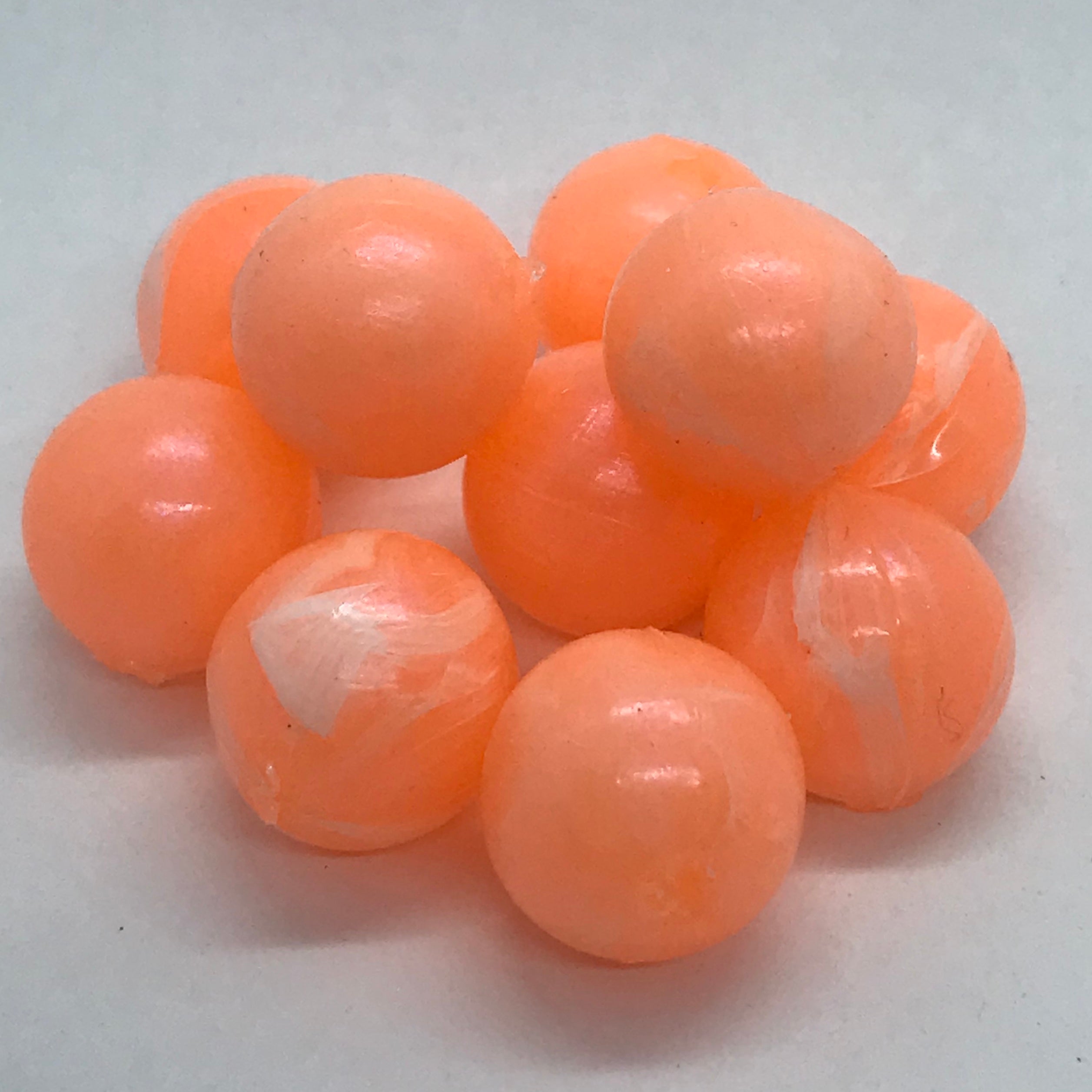 BnR Tackle 10mm Soft Beads 10 Pack Peach Swirl