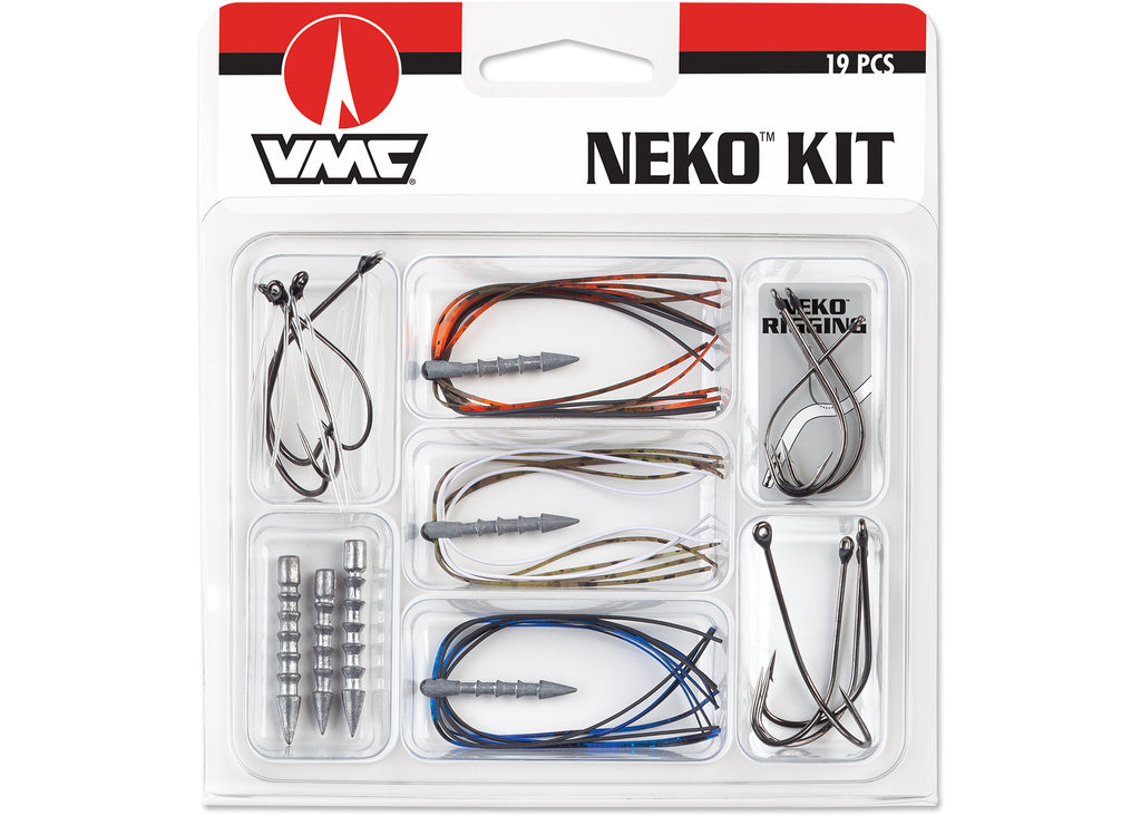 Ganci VMC Neko Hook - Taglia 2, Cromati Neri, Wacky Rig - Confezione Da 25 Pezzi