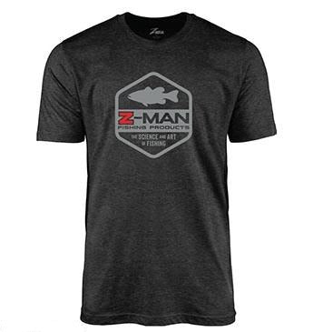Z-Man Bass Logo Teez Short Sleeve T-Shirt Charcoal Gray / Large