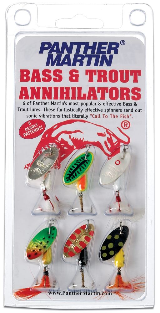 Panther Martin Bass & Trout Annihilators 6 Pack Spinner Kit