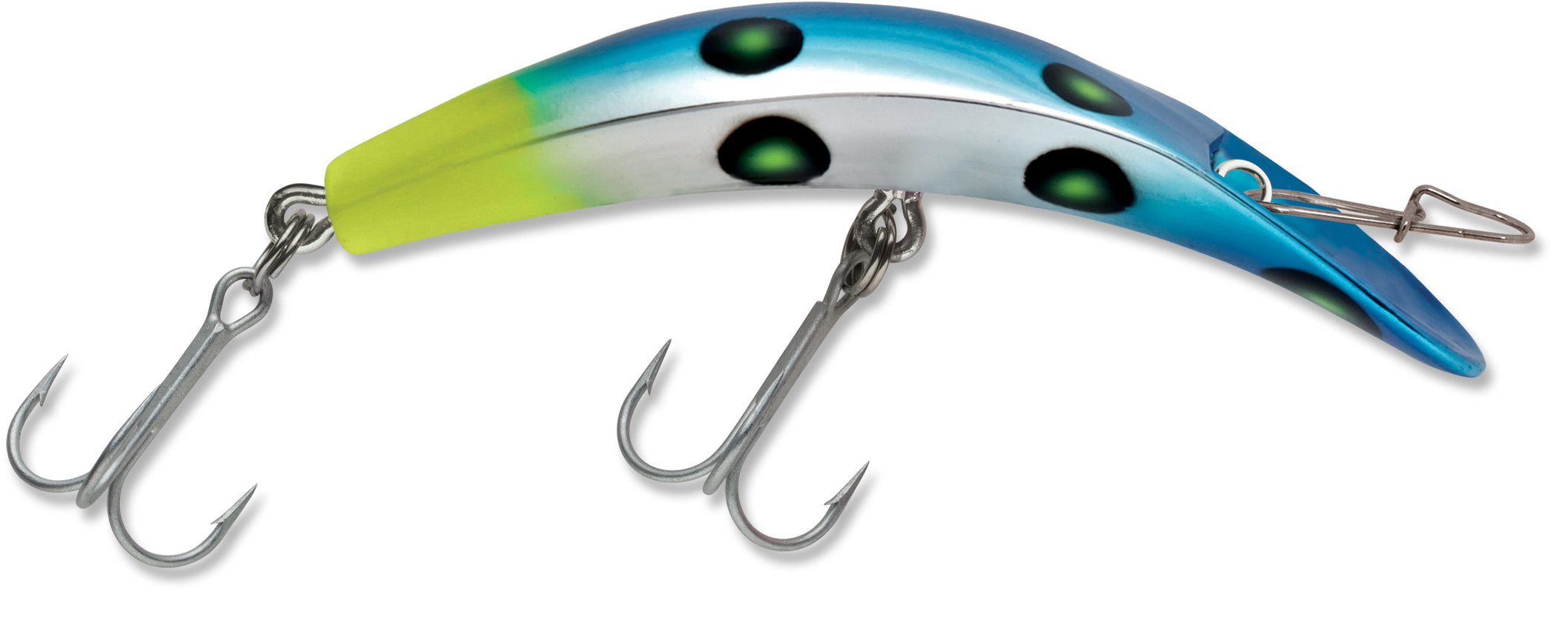 100 fishing lures spinners plugs Luhr Jensen Kwikfish Silver/Chartreuse Head; 5 9/16 in