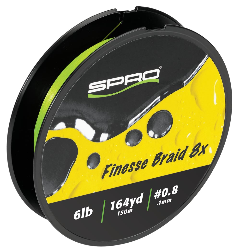 best braided line for finesse fishing Spro Finesse Braid 8X Lime Green 164 yds 16lb