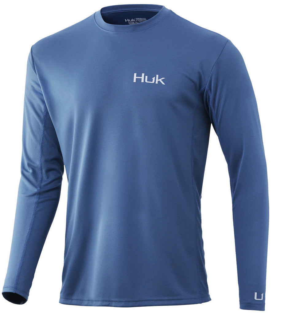 HUK BASS Fishing Long Sleeve Black T-shirt Size S-2XL