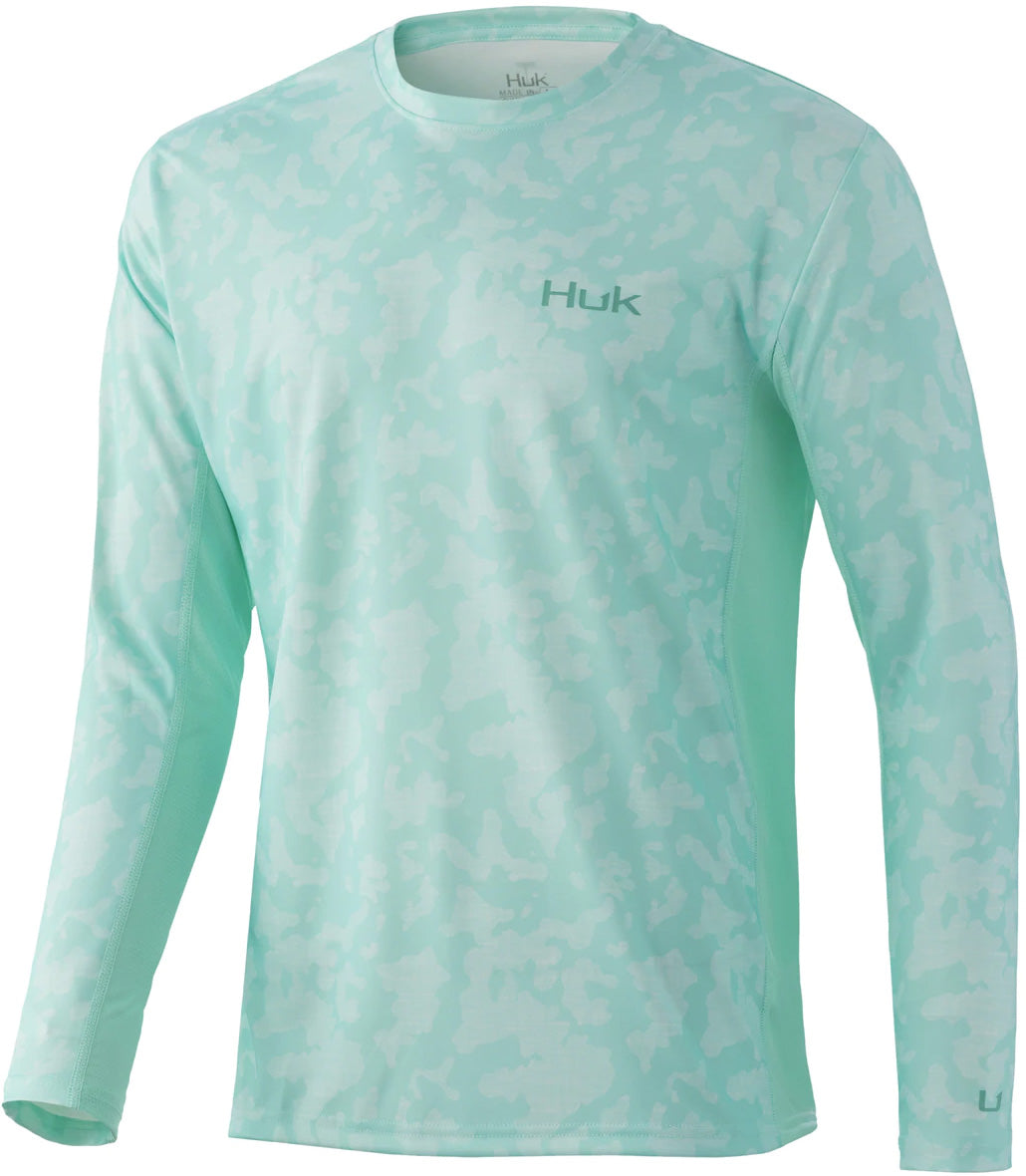 Huk Men's Icon x Running Lakes Shirt, Small, Volcanic Ash