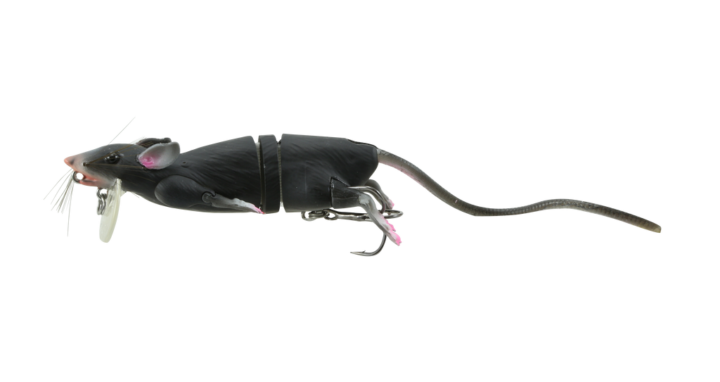 Swimbait Rat Topwater Rat Wakebait Floating Lure Bass Muskie Pike (Black Color Swimbait Rat Topwater Rat Wakebait Floating Lure Bass Muskie Pike (Black Color