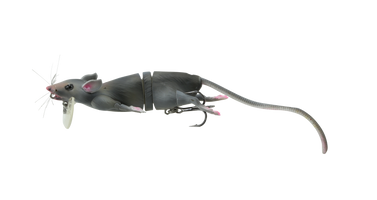 Swimbait Rat Topwater Rat Wakebait Floating Lure Bass Muskie Pike (Black  Color)