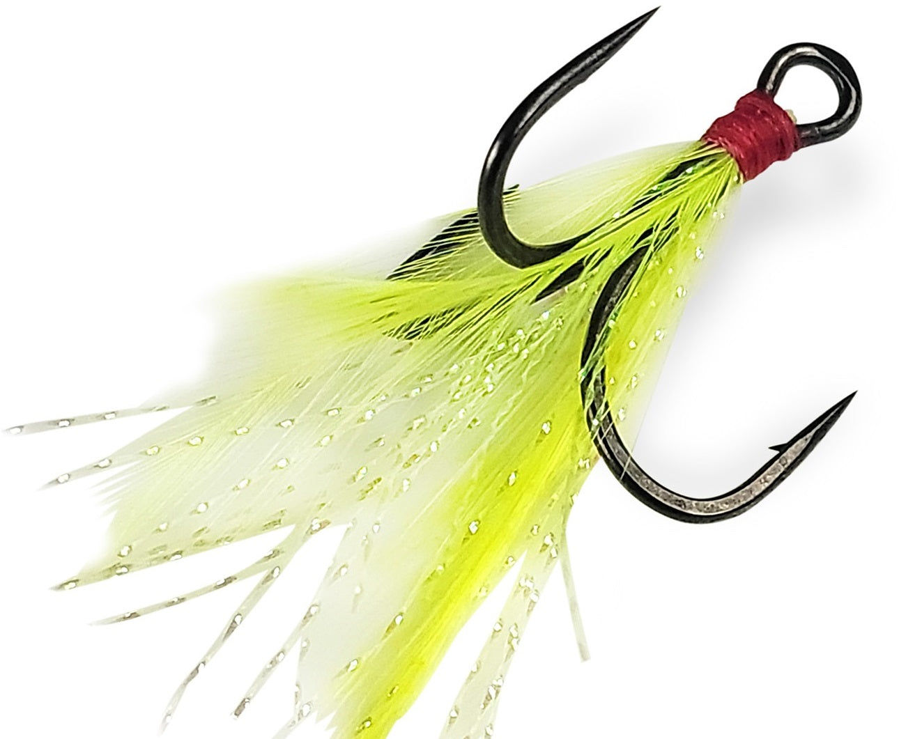 feathered fishing hooks Gamakatsu G-Finesse Feathered Treble MH 6 / Chartreuse