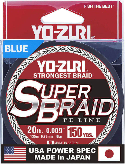 Yo-Zuri SuperBraid 150 yards, Yellow, Blue, White — Discount Tackle
