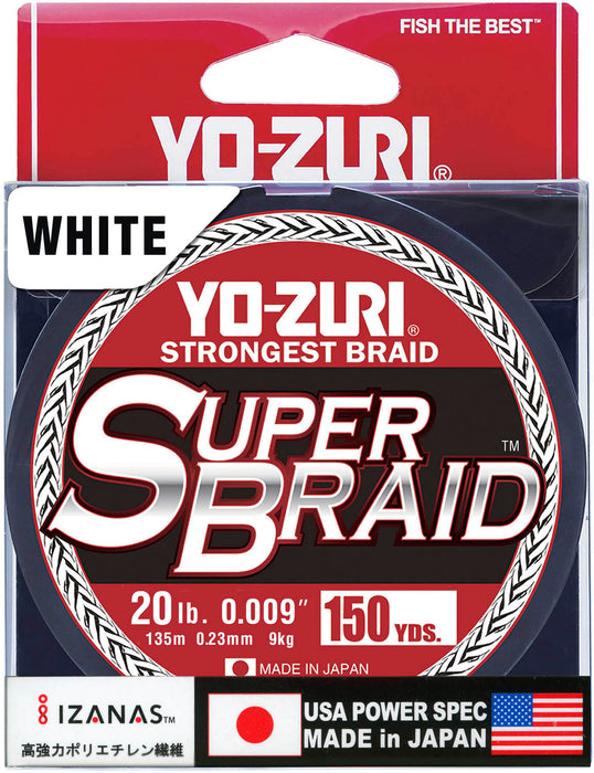 Yo-Zuri SuperBraid 150 yards, Yellow, Blue, White