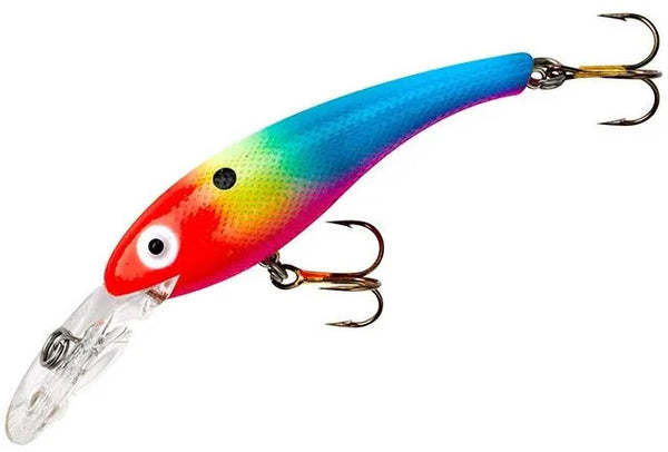 Cotton Cordell Suspending Wally Diver 1/2 oz Fishing Lure - Fire Face Clown