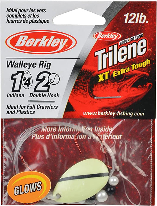 Berkley Walleye Rigs - Indiana , Chartreuse/Black Stripe, 42-Inch
