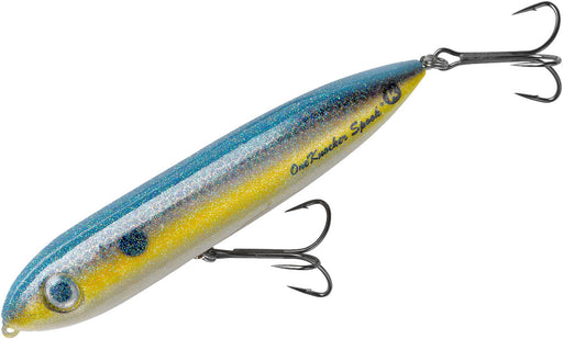 Heddon One Knocker Spook 4 1/2 inch Topwater Walker - G Finish Foxy Shad