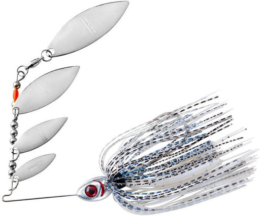 Booyah Super Shad 3/8 oz Quad Spinnerbait - Purple Glimmer Shad