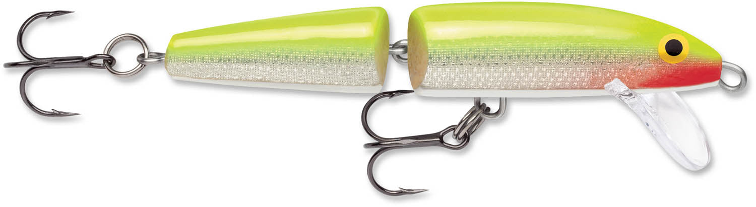 Rapala Jointed in Silver Fluorescent Chartreuse