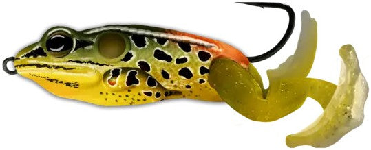 eager frog fishing lure LIVETARGET Ultimate Frog Stride Bait Green/Yellow / 2"