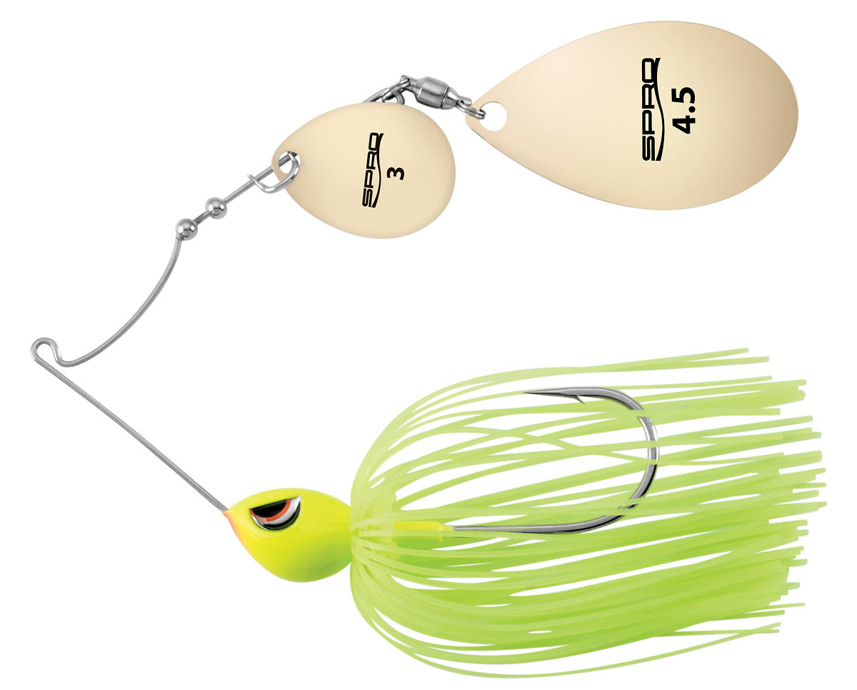 1/2 oz White / Chartreuse Spinner Baits