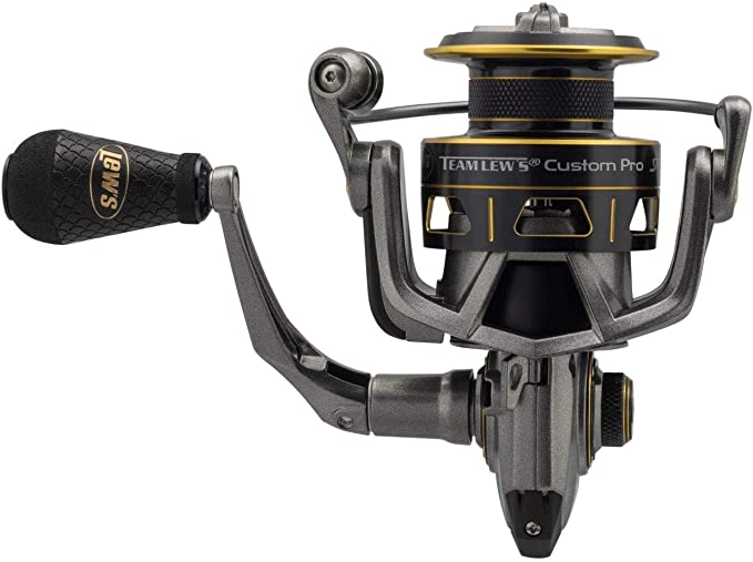  Team Lew's Custom Pro Speed Spin Spinning Fishing Reel, 5.2:1  Gear Ratio, Reel Size 1000, Right or Left-Hand Retrieve, Aluminum Frame, 12  Bearing System with Stainless Steel Ball Bearings : Everything Else