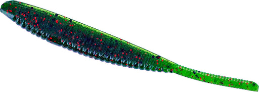 Gary Yamamoto 3.75 Inch Shad Shape Worm Drop Shot Bait - 10 Pack - Watermelon Black Red Flake