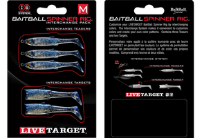 LIVETARGET BaitBall SR Interchange Pack Umbrella Rig Parts Blue Silver