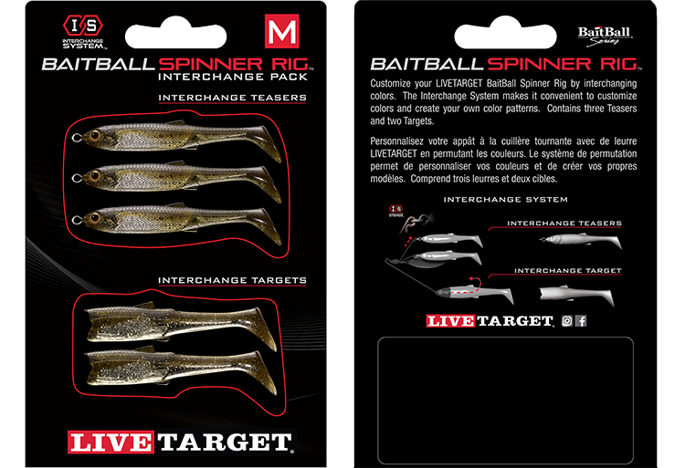 Live Target Baitball Spinner Rig Interchange Pack - Blue/Silver Large