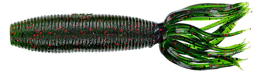 Gary Yamamoto 4 Inch Fat Ika Soft Plastic Skirted Grub - 10 Pack - Watermelon Black Red